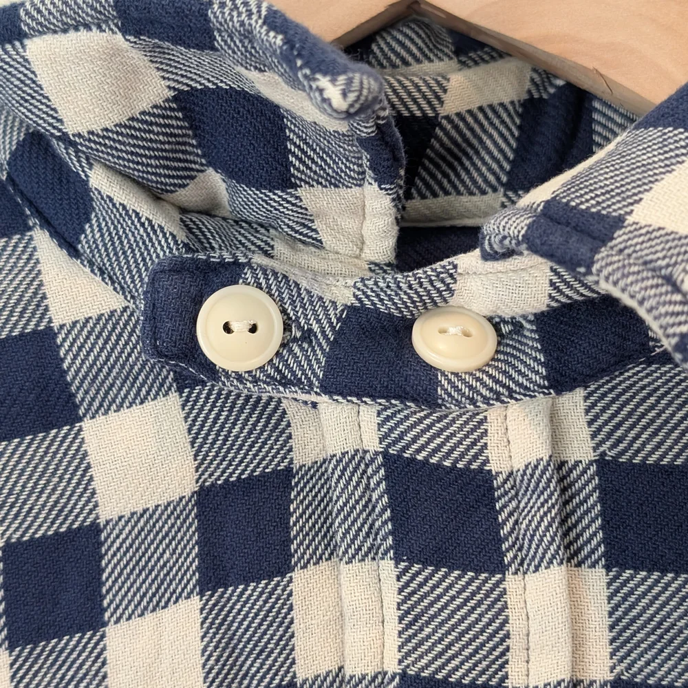 Polo by Ralph Lauren Men's Blue and Cream Flannel Overshirt